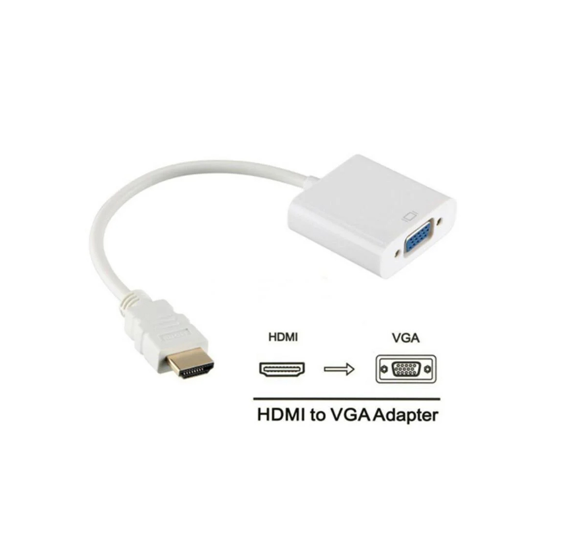 Alfais 4547 Hdmi To Vga Çevirici Dönüştürücü Adaptör Monitör Laptop Uydu Kablosu